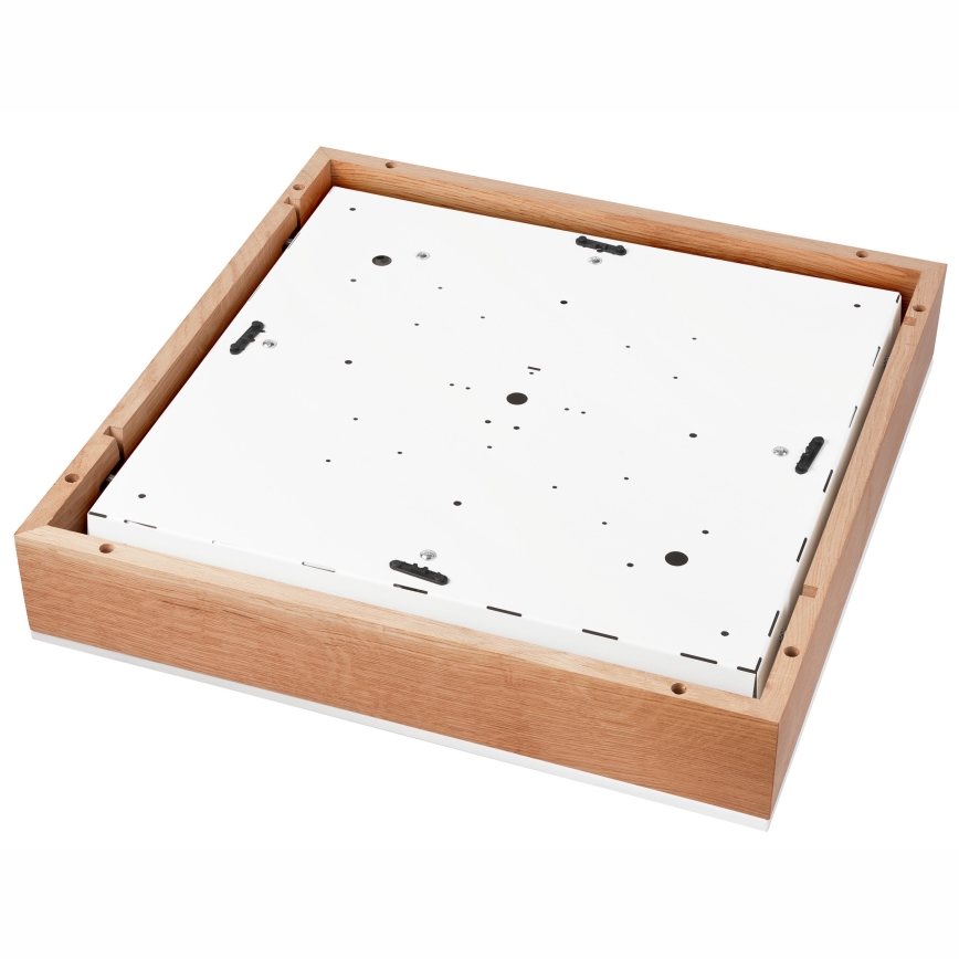 Laevalgusti OAK SQUARE 4xE27/15W/230V 48x48 cm tamm/valge
