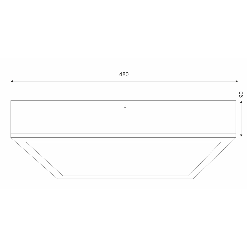 Laevalgusti OAK SQUARE 4xE27/15W/230V 48x48 cm tamm/valge