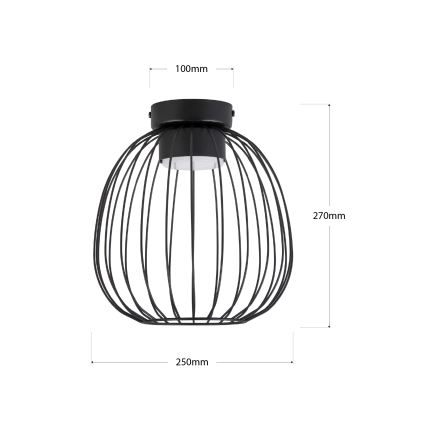Laevalgusti OVELLA 1xGX53/10W/230V Ø 25 cm, must