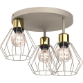 Laevalgusti PARKLA 3xE27/15W/230V beež/kuldne