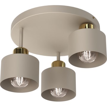 Laevalgusti PARKLA 3xE27/15W/230V beež/kuldne
