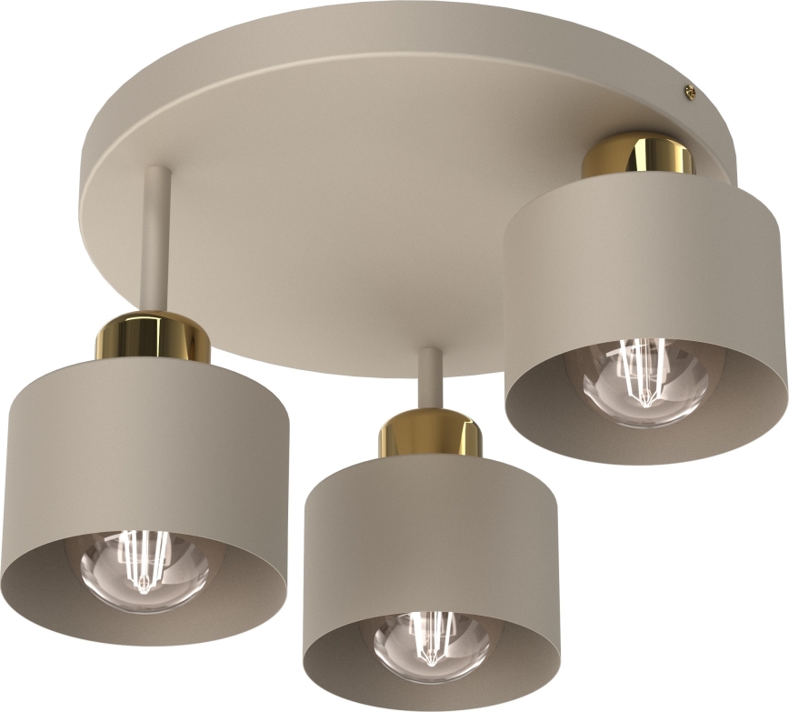 Laevalgusti PARKLA 3xE27/15W/230V beež/kuldne