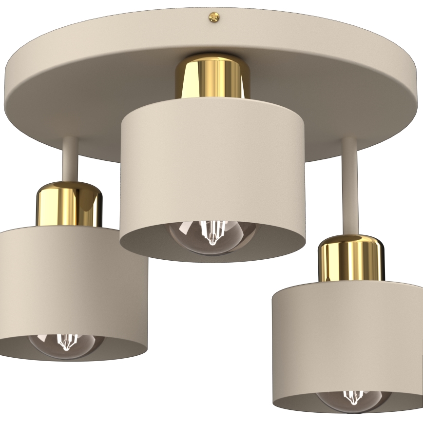 Laevalgusti PARKLA 3xE27/15W/230V beež/kuldne