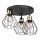 Laevalgusti PARKLA 3xE27/15W/230V must/kuldne