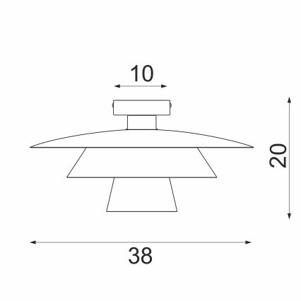 Laevalgusti PLATO 1xE27/15W/230V Ø 32 cm beež/kuldne