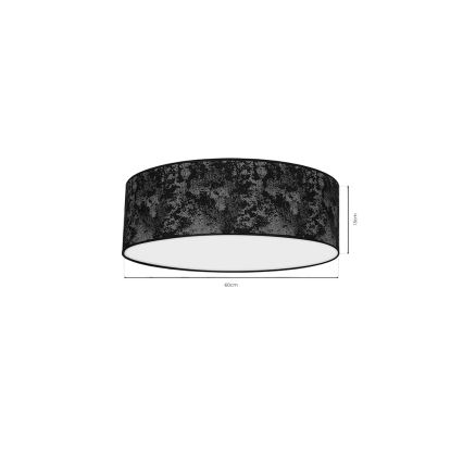 Laevalgusti SATINO 3xE27/60W/230V must/hall
