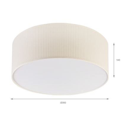 Laevalgusti SIRJA PLISADO 2xE27/15W/230V läbimõõt 35 cm kreemjas