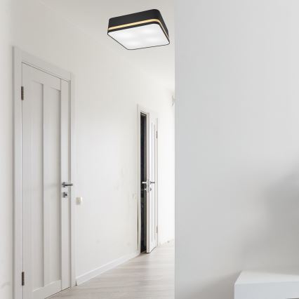 Laevalgusti SIRJA SQUARE 4xE27/60W/230V 45x45 cm must