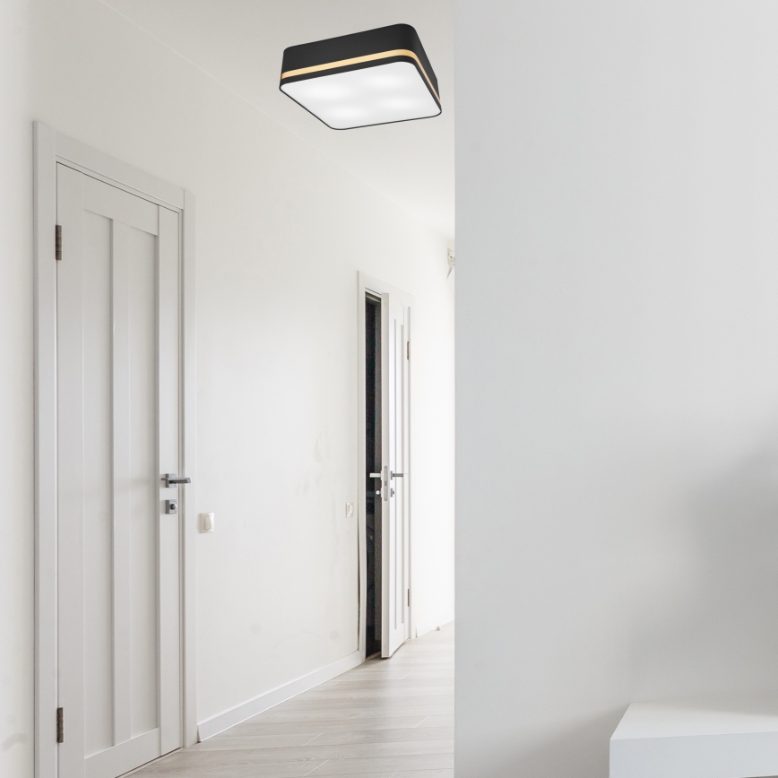 Laevalgusti SIRJA SQUARE 4xE27/60W/230V 45x45 cm must