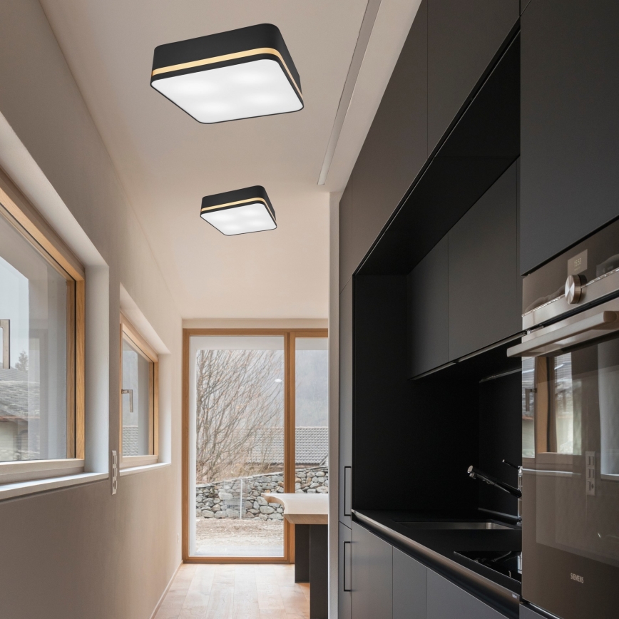 Laevalgusti SIRJA SQUARE 4xE27/60W/230V 45x45 cm must