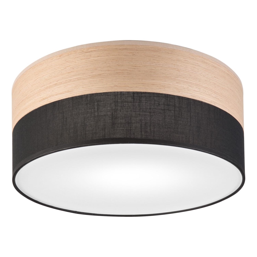 Laevalgusti SIRJA WOOD 1xE27/15W/230V d. 35 cm must/tamm