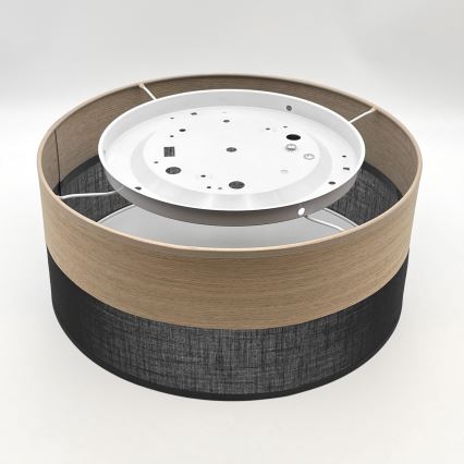 Laevalgusti SIRJA WOOD 1xE27/15W/230V d. 35 cm must/tamm