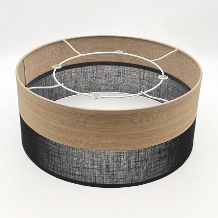 Laevalgusti SIRJA WOOD 1xE27/15W/230V d. 35 cm must/tamm