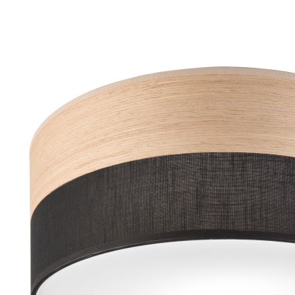 Laevalgusti SIRJA WOOD 1xE27/15W/230V d. 35 cm must/tamm
