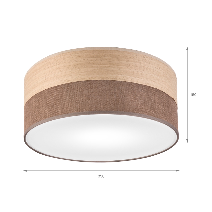 Laevalgusti SIRJA WOOD 1xE27/15W/230V d. 35 cm pruun/tamm