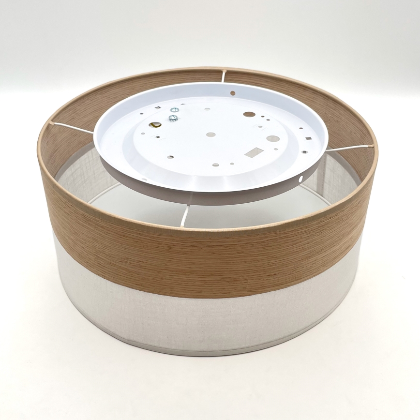 Laevalgusti SIRJA WOOD 1xE27/15W/230V d. 35 cm valge/tamm