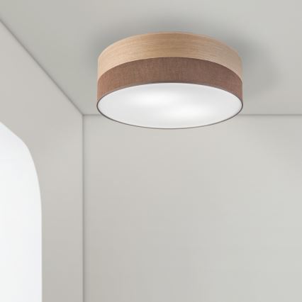 Laevalgusti SIRJA WOOD 2xE27/15W/230V d. 45 cm pruun/tamm