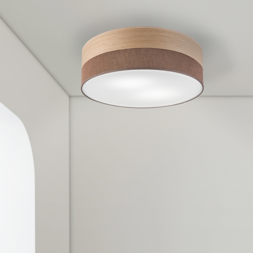 Laevalgusti SIRJA WOOD 2xE27/15W/230V d. 45 cm pruun/tamm