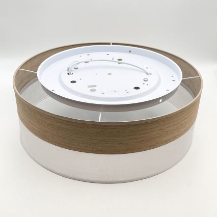 Laevalgusti SIRJA WOOD 2xE27/15W/230V d. 45 cm valge/tamm