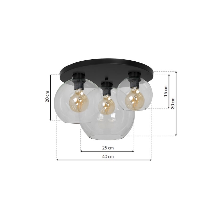 Laevalgusti SOFIA 3xE27/60W/230V läbipaistev