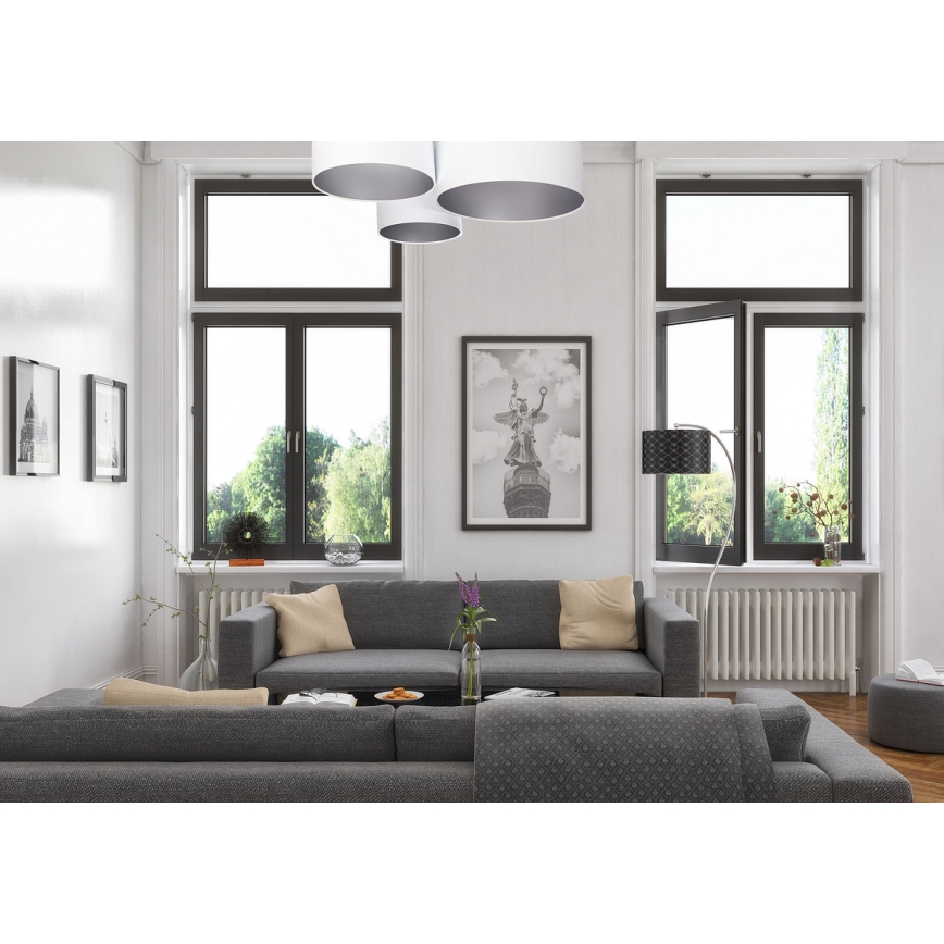 Laevalgusti SPACE 3xE27/60W/230V valge/hõbedane
