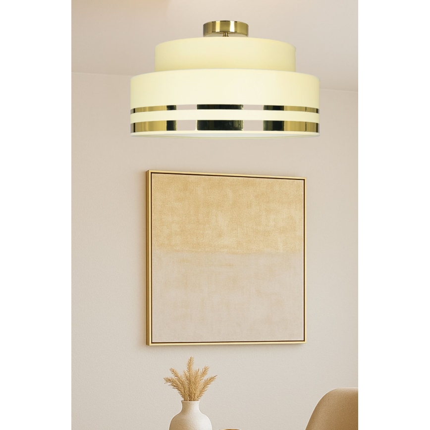 Laevalgusti TAMI 1xE27/60W/230V d. 40 cm beež/kuldne