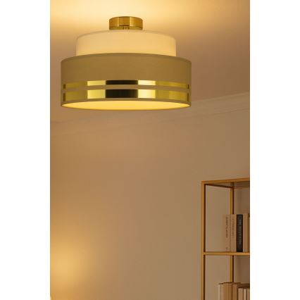 Laevalgusti TAMI 1xE27/60W/230V d. 40 cm beež/pruun/kuldne