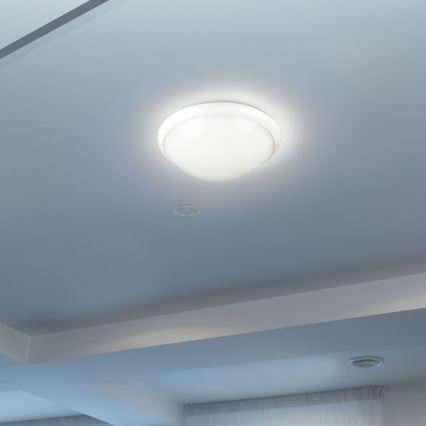 Laevalgusti vannituppa anduriga 1xE27/60W/230V IP44 ø 29,6 cm