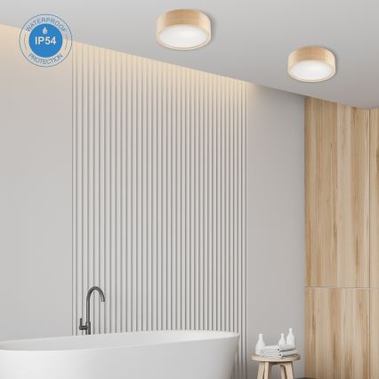 Laevalgusti vannituppa NATURAL 2xE27/15W/230V IP54 mänd ø 27 cm - FSC sertifitseeritud