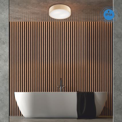 Laevalgusti vannituppa NATURAL 3xE27/15W/230V IP54 mänd ø 37 cm - FSC sertifitseeritud