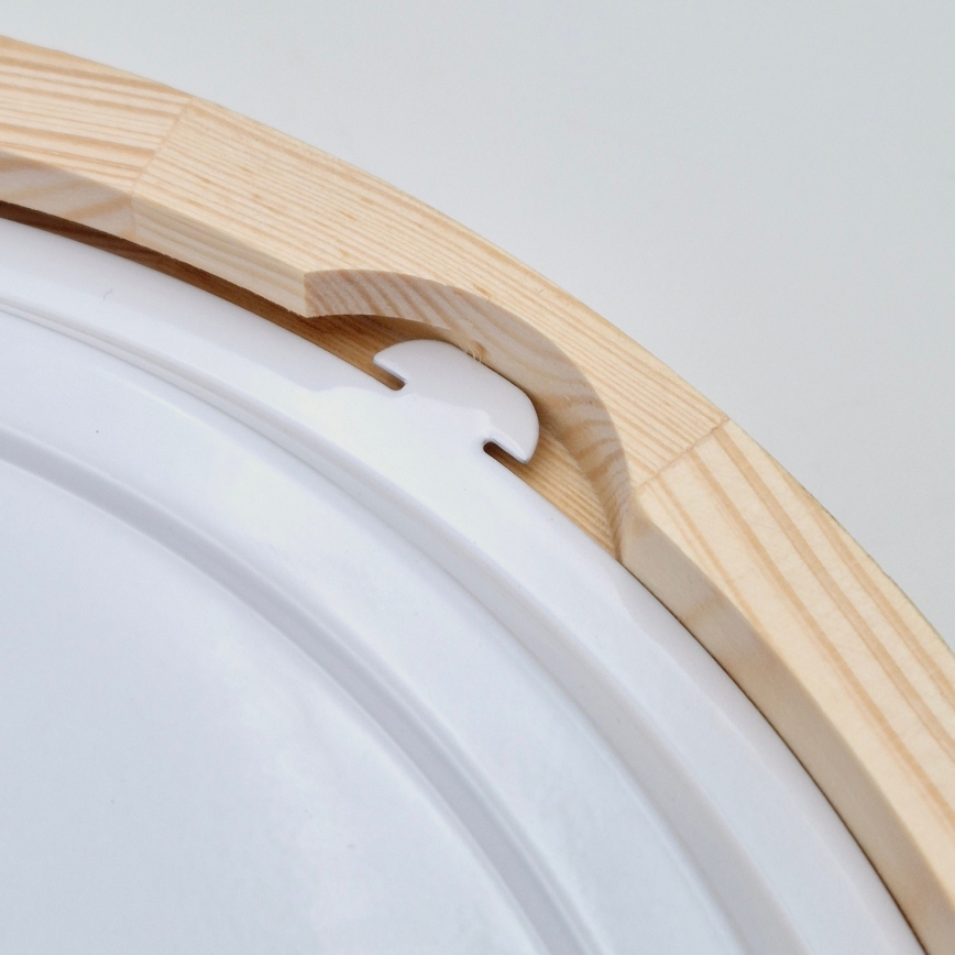 Laevalgusti vannituppa NATURAL 3xE27/15W/230V IP54 mänd ø 37 cm - FSC sertifitseeritud