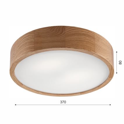 Laevalgusti vannituppa OAK 3xE27/15W/230V tamm ø 37 cm IP54 - FSC sertifitseeritud