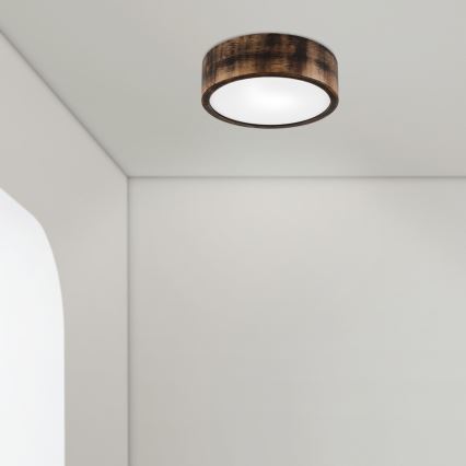 Laevalgusti vannituppa OAK SMOKY 2xE27/15W/230V IP54 ø 27,5 cm tamm/pruun