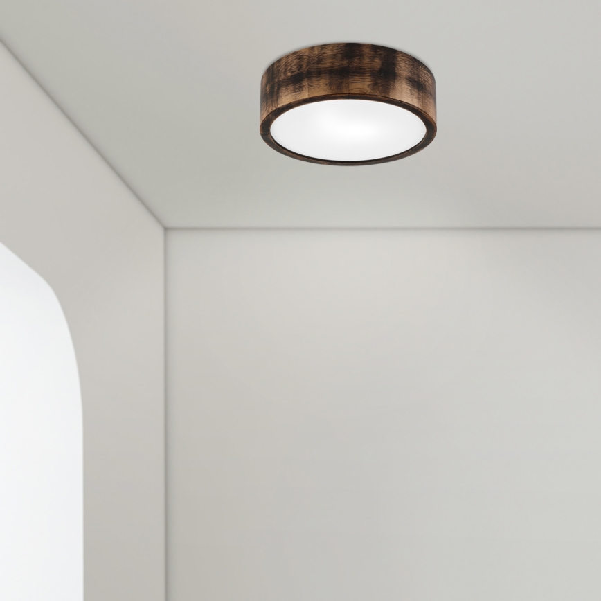 Laevalgusti vannituppa OAK SMOKY 2xE27/15W/230V IP54 ø 27,5 cm tamm/pruun