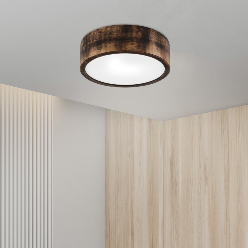 Laevalgusti vannituppa OAK SMOKY 2xE27/15W/230V IP54 ø 27,5 cm tamm/pruun