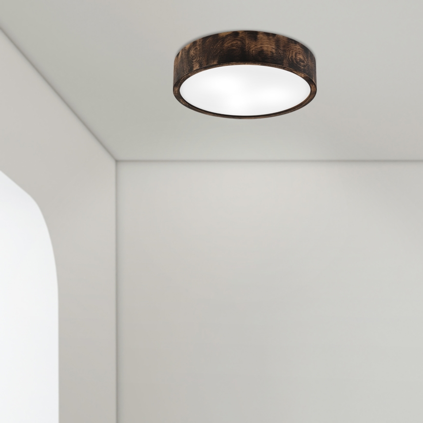 Laevalgusti vannituppa OAK SMOKY 3xE27/15W/230V IP54 ø 37,5 cm tamm/pruun