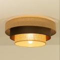 Laevalgusti WENTA 1xE27/60W/230V, Ø 50 cm, džuut/pruun