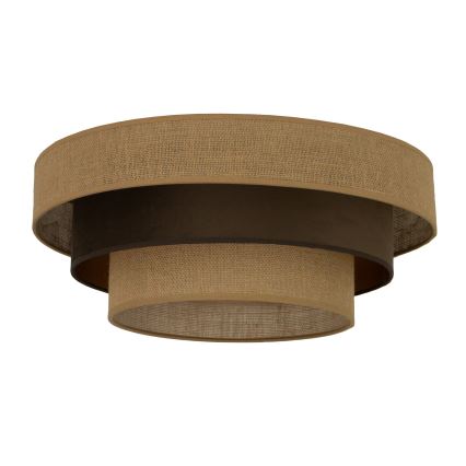 Laevalgusti WENTA 1xE27/60W/230V, Ø 50 cm, džuut/pruun