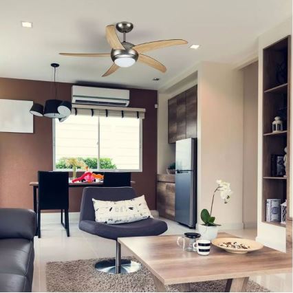 Laeventilaator 2xE27/20W/230V d. 132 cm + kaugjuhtimispult