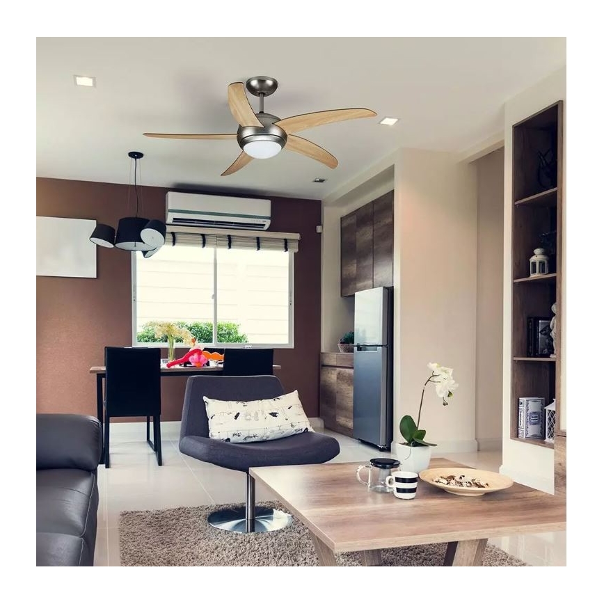 Laeventilaator 2xE27/20W/230V d. 132 cm + kaugjuhtimispult