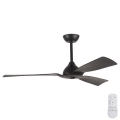 Lagedega ventilaator läbimõõduga 132 cm IP44 must + kaugjuhtimispult