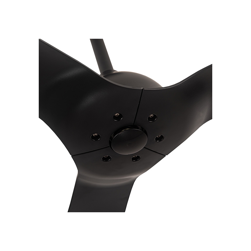 Lagedega ventilaator läbimõõduga 132 cm IP44 must + kaugjuhtimispult