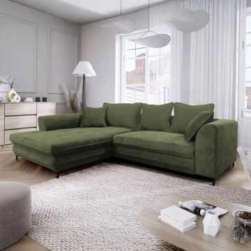 LAGOA vasakpoolne L-kujuline lahtikäiv nurgadiivan hoiukastiga, roheline