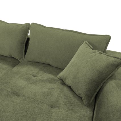 Lahtikäiv L-kujuline nurgadiivan LAGOA panipaigaga, parempoolne, roheline