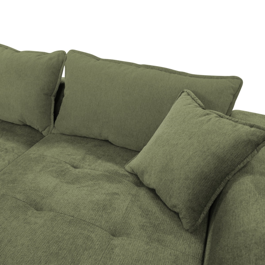 Lahtikäiv L-kujuline nurgadiivan LAGOA panipaigaga, parempoolne, roheline