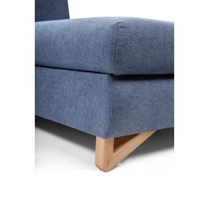 AVESTA lahtikäiv L-kujuline polsterdatud nurgadiivan panipaigaga, parempoolne, sinine