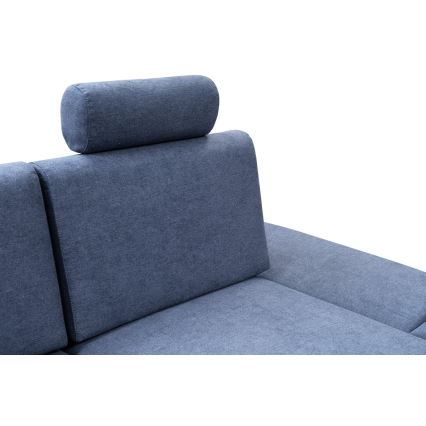 AVESTA lahtikäiv L-kujuline polsterdatud nurgadiivan panipaigaga, parempoolne, sinine