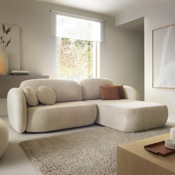 Lahtikäiv nurgadiivan hoiuruumiga L-kujuline OLBIA, parempoolne, beež