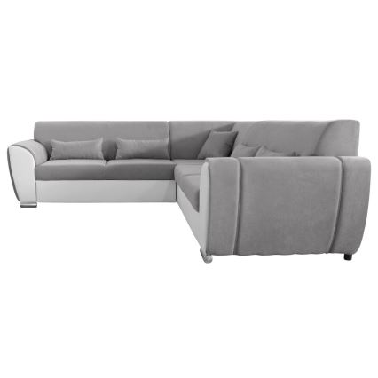 Lahtikäiv parempoolne L-kujuline nurgadiivan VISEU hoiuruumiga, hall/valge