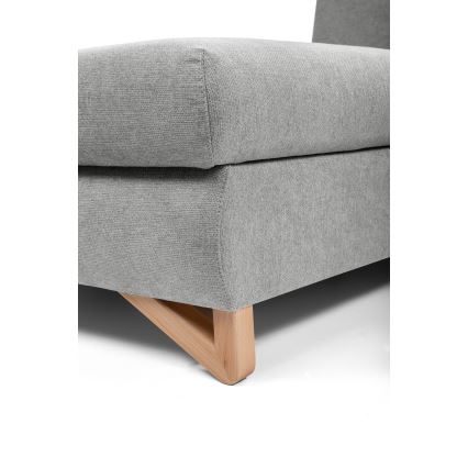 AVESTA L-kujuline lahtikäiv polsterdatud nurgadiivan, vasakpoolne, hall, hoiukastiga